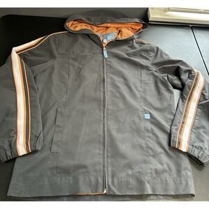 Fuda Women's‎ Medium Zip Jacket Casual Hooded Pockets Windbreaker Gray Autumn